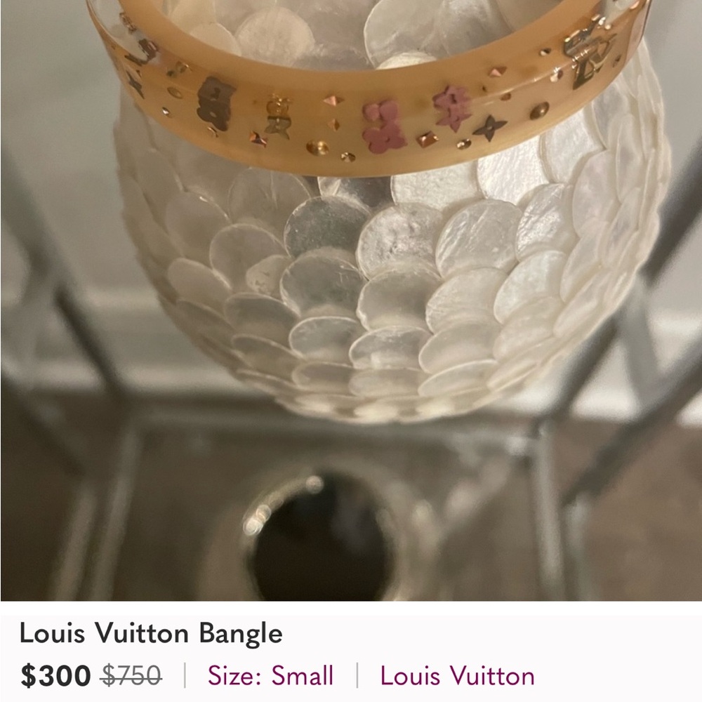 Louis Vuitton Gold and Pink Bangle
